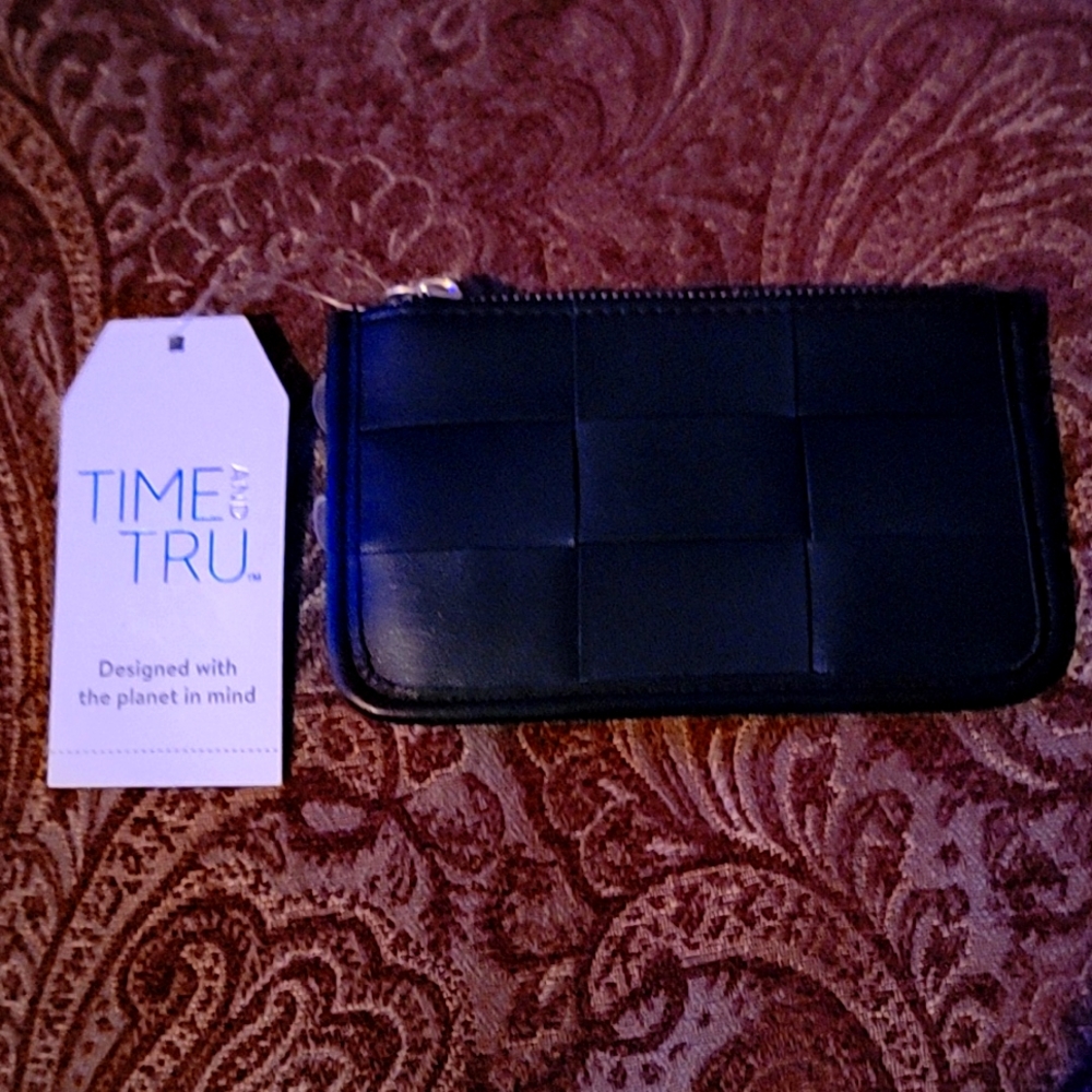 Small black change purse wallet